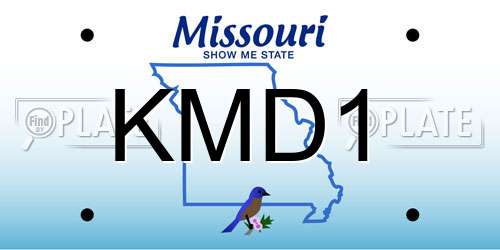 KMD1 Missouri License Plate