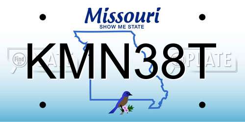 KMN38T Missouri License Plate