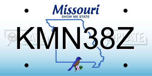 KMN38Z Missouri License Plate