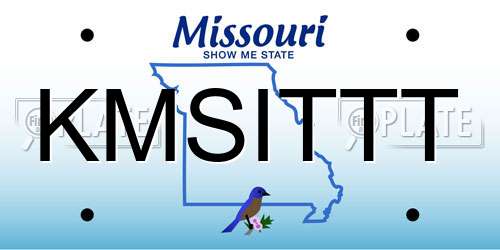KMSITTT Missouri License Plate