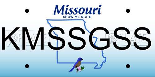 KMSSGSS Missouri License Plate