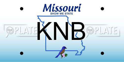 KNB Missouri License Plate