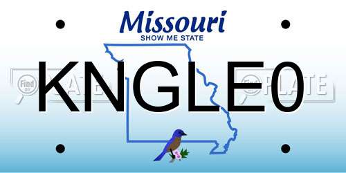 KNGLE0 Missouri License Plate