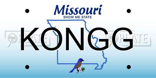 KONGG Missouri License Plate