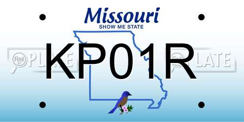 KP01R Missouri License Plate
