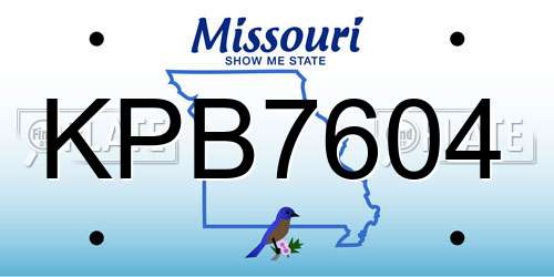 KPB7604 Missouri License Plate