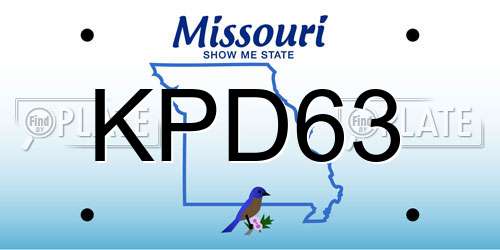 KPD63 Missouri License Plate