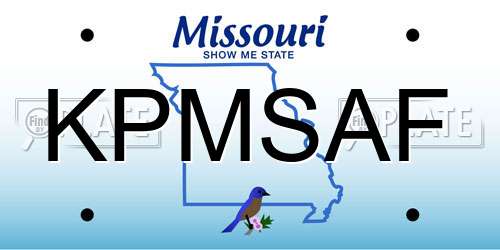 KPMSAF Missouri License Plate