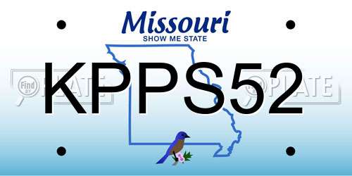 KPPS52 Missouri License Plate