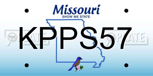 KPPS57 Missouri License Plate