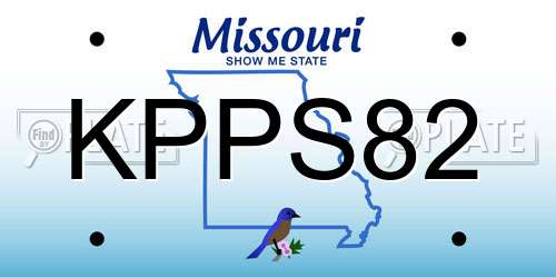 KPPS82 Missouri License Plate