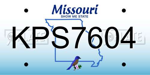 KPS7604 Missouri License Plate
