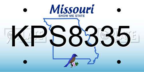 KPS8335 Missouri License Plate