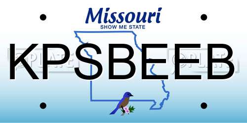 KPSBEEB Missouri License Plate