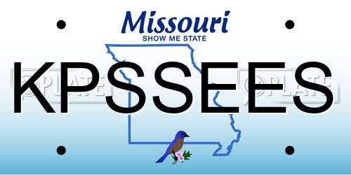 KPSSEES Missouri License Plate