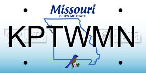 KPTWMN Missouri License Plate