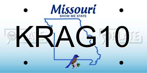 KRAG10 Missouri License Plate