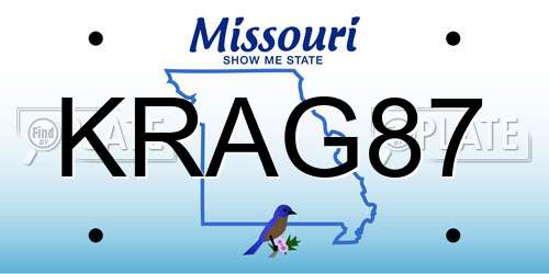 KRAG87 Missouri License Plate
