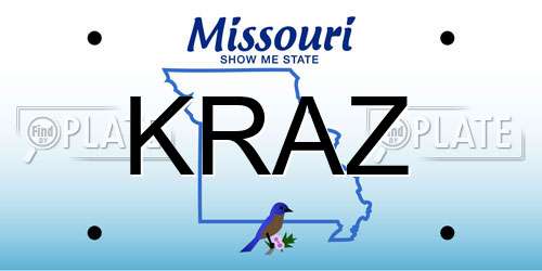 KRAZ Missouri License Plate