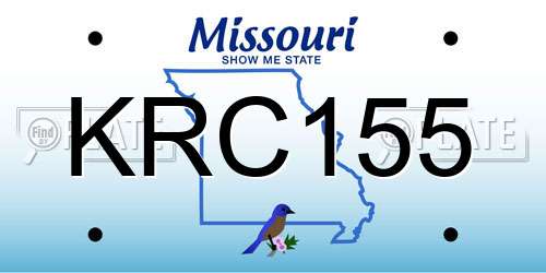 KRC155 Missouri License Plate