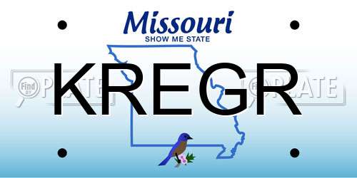 KREGR Missouri License Plate