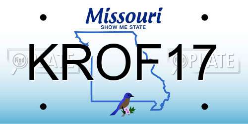 KROF17 Missouri License Plate