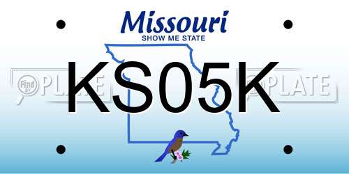 KS05K Missouri License Plate