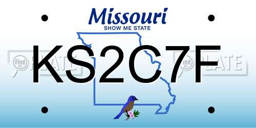 KS2C7F Missouri License Plate