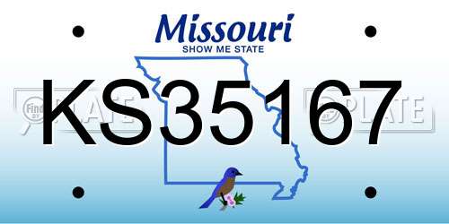 KS35167 Missouri License Plate
