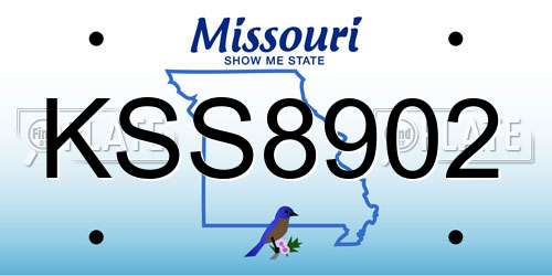 KSS8902 Missouri License Plate