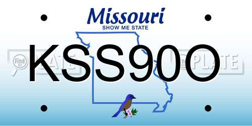 KSS90O Missouri License Plate
