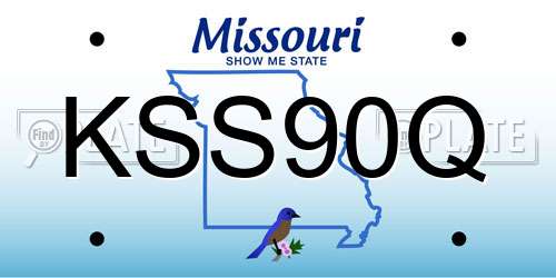 KSS90Q Missouri License Plate