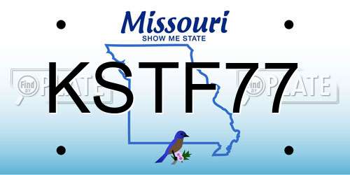 KSTF77 Missouri License Plate