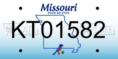 KT01582 Missouri License Plate