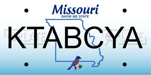 KTABCYA Missouri License Plate