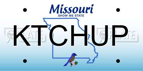 KTCHUP Missouri License Plate