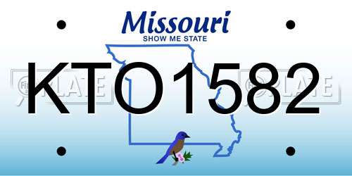 KTO1582 Missouri License Plate