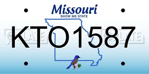 KTO1587 Missouri License Plate