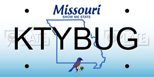 KTYBUG Missouri License Plate