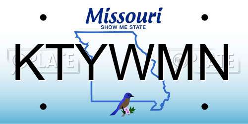 KTYWMN Missouri License Plate