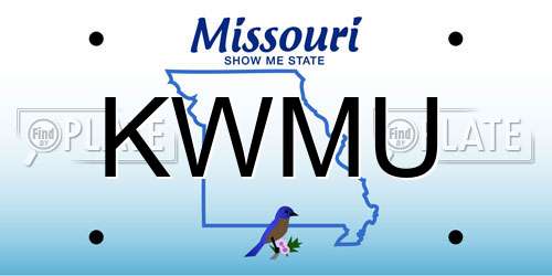 KWMU Missouri License Plate