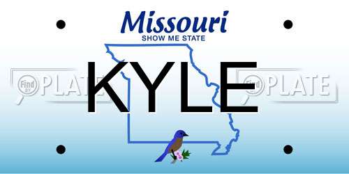 KYLE Missouri License Plate