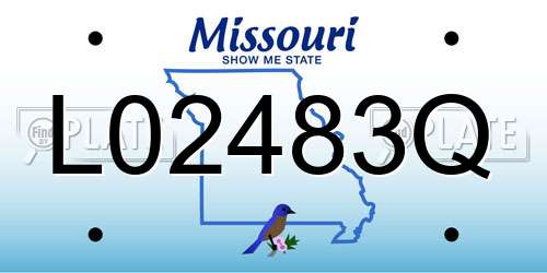 L02483Q Missouri License Plate
