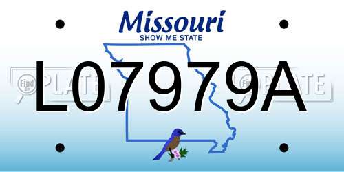 L07979A Missouri License Plate