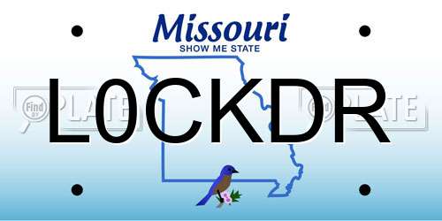 L0CKDR Missouri License Plate