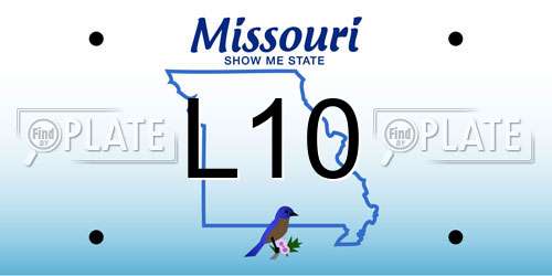 L10 Missouri License Plate