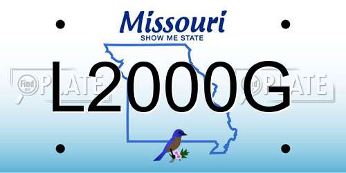 L2000G Missouri License Plate