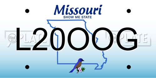 L20OOG Missouri License Plate