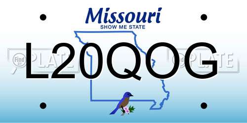 L20QOG Missouri License Plate