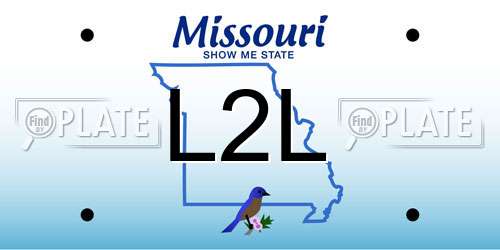 L2L Missouri License Plate